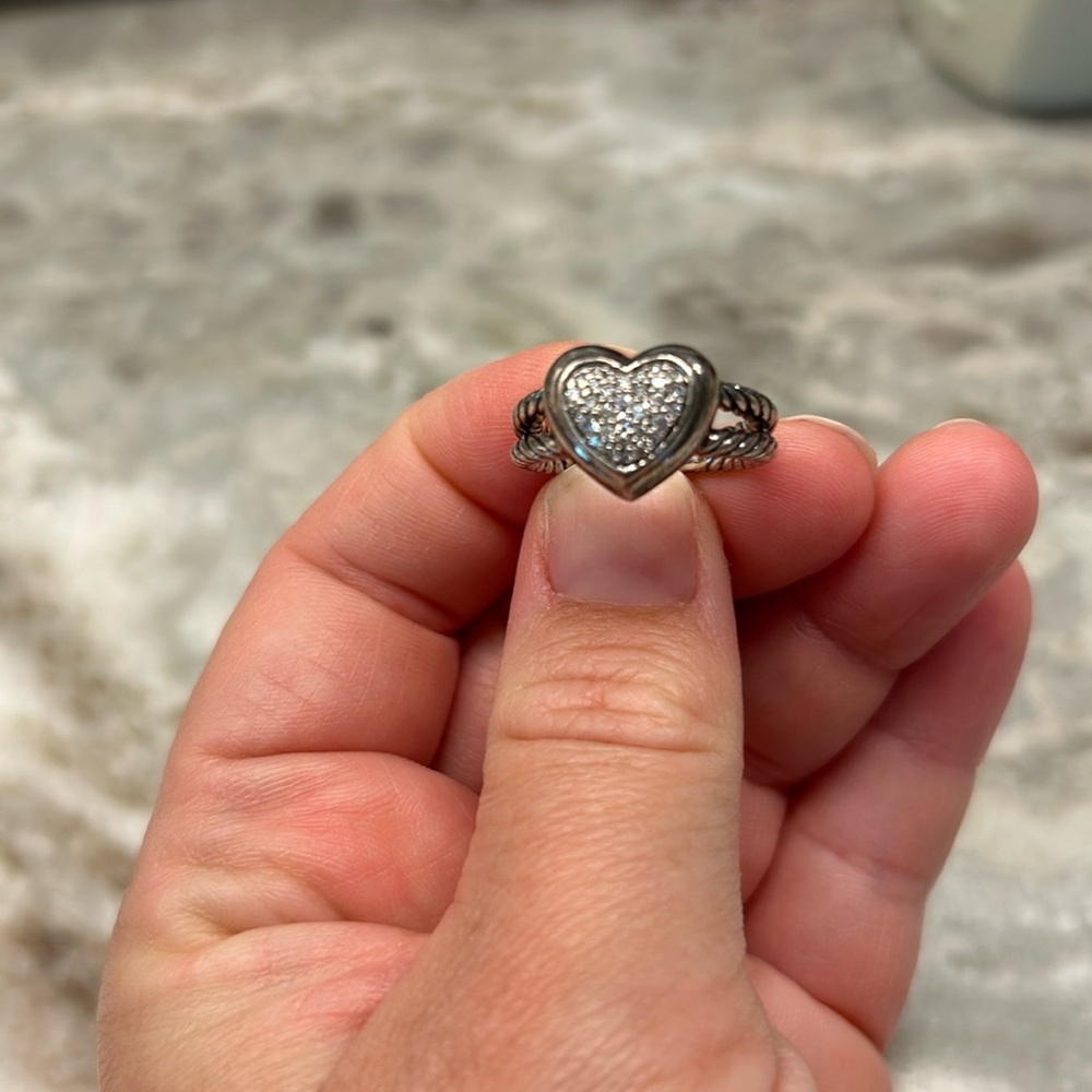 David Yurman Heart Cable Band Ring